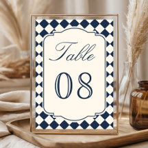 Casamento Xadrez Azul Naval Marfim Dinheiro Antigo
