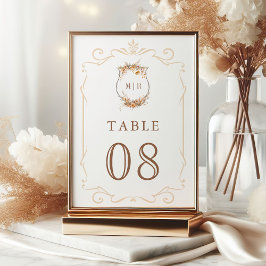 Numeração De Mesa Casarão de Flores Silvestres de Outono