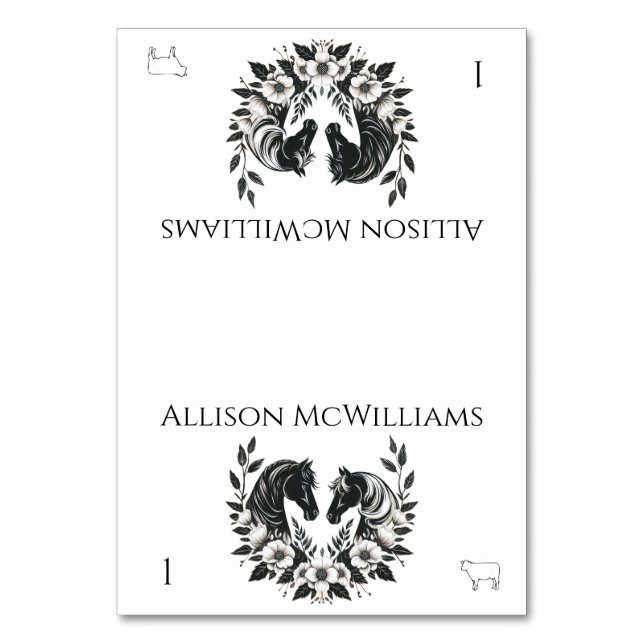 Numeração De Mesa Cascas e flores (Frente)