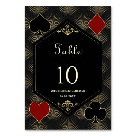 Numeração De Mesa Casino Gold Black Gatsby 1920s Gambling Wedding