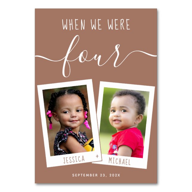 Numeração De Mesa Castanho Quando Éramos Crianças Idosos Fotos De Ca (Frente)