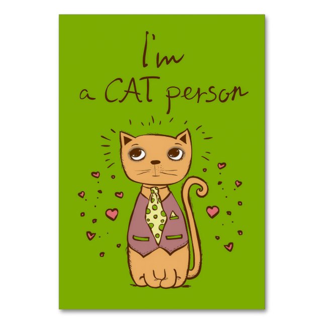 Numeração De Mesa Cat Lover Eu Sou Uma Pessoa De Gato (Frente)