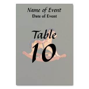 Numeração De Mesa Cavalo de Balanço de Madeira Vintage