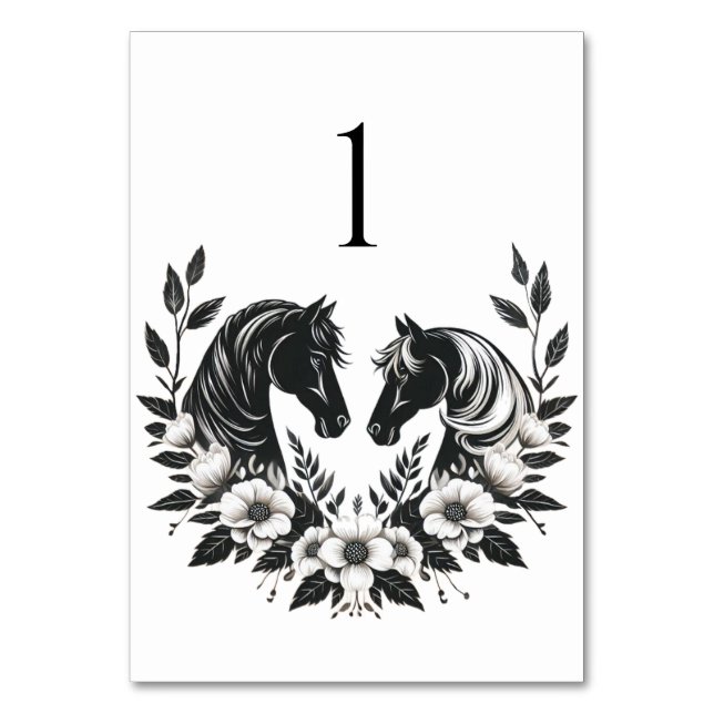 Numeração De Mesa Cavalos de Casamento e Flores do País (Frente)