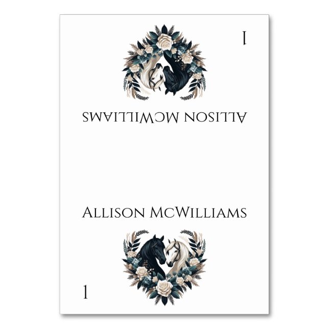 Numeração De Mesa Cavalos de Casamento no Amor- (Frente)