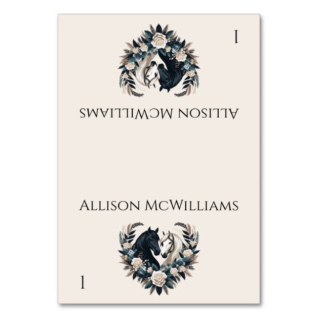 Numeração De Mesa Cavalos de Casamento no Amor- (Frente)