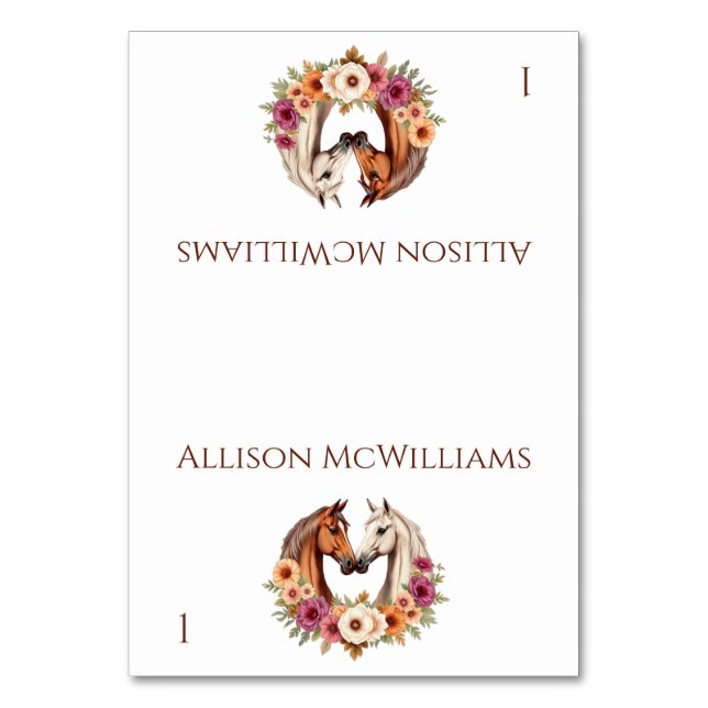 Numeração De Mesa Cavalos Ocidentais do País- (Frente)