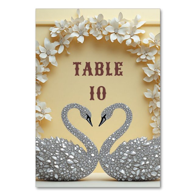 Numeração De Mesa Celebração ao Estilo Crystal Romance (Frente)