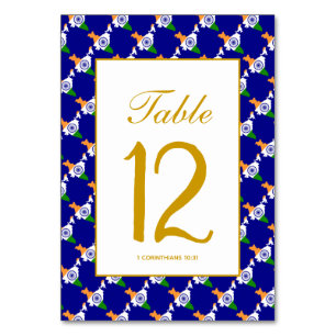 Numeração De Mesa Celebração Banquete de Casamento ÍNDIA