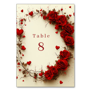 Numeração De Mesa Celebração de Casamento no Dia dos Namorados com C