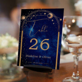Numeração De Mesa Celestial Sky Moon Stars Casamento Elegante
