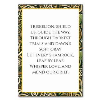 Numeração De Mesa Celtic Bloom