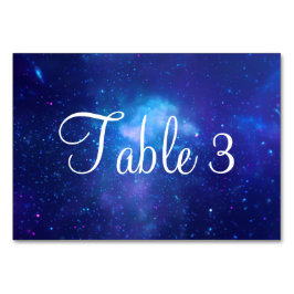Numeração De Mesa Centro Galáctico Aqua Blue Via Láctea Celestial