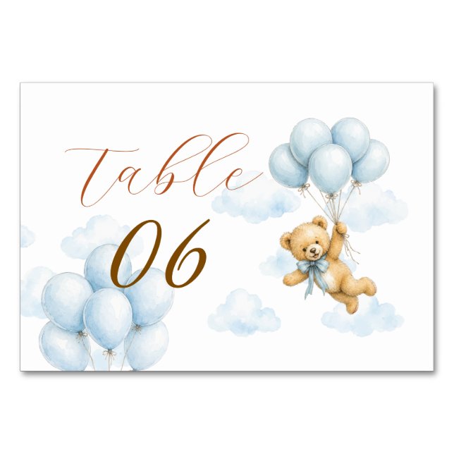 Numeração De Mesa Chá de Bebê do Pequeno Amor Personalizado (Frente)