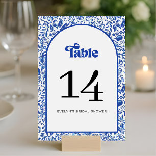 Numeração De Mesa Chá de Bebê Italiano Moderno Retrô
