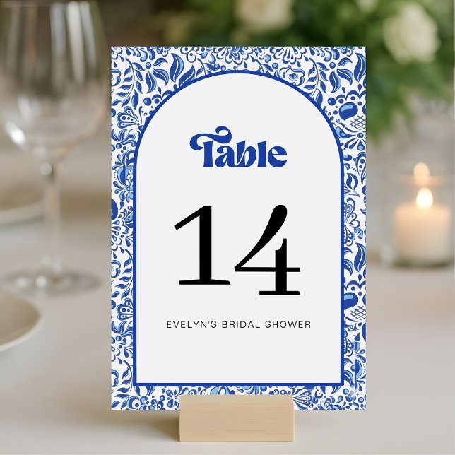 Numeração De Mesa Chá de Bebê Italiano Moderno Retrô (Criador carregado)
