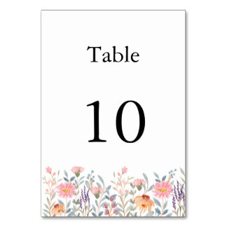 Numeração De Mesa Chá de Bebê Jardim Floral Aquarela Simples