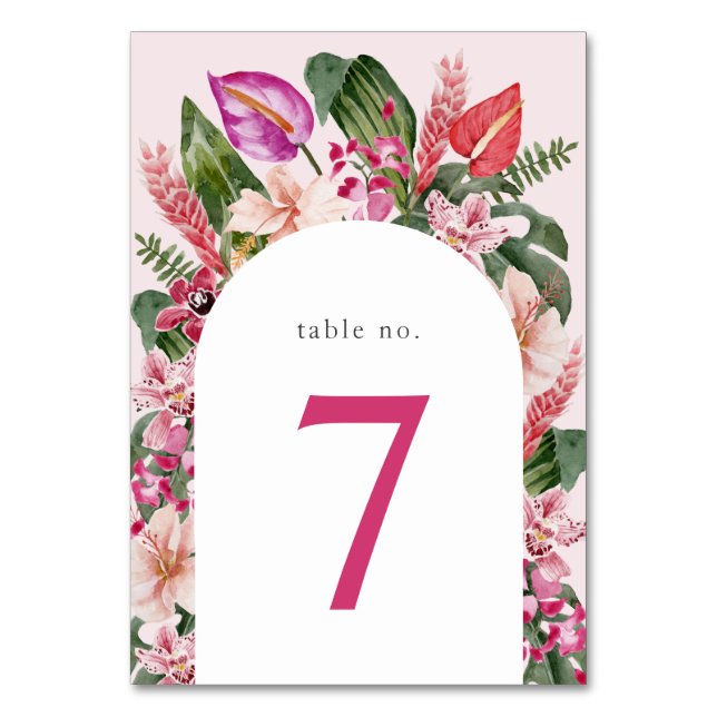 Numeração De Mesa Chá de Bebê Tropical (Frente)