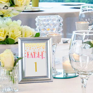 Numeração De Mesa Chá de Bolinhas Ipanema Flamingo