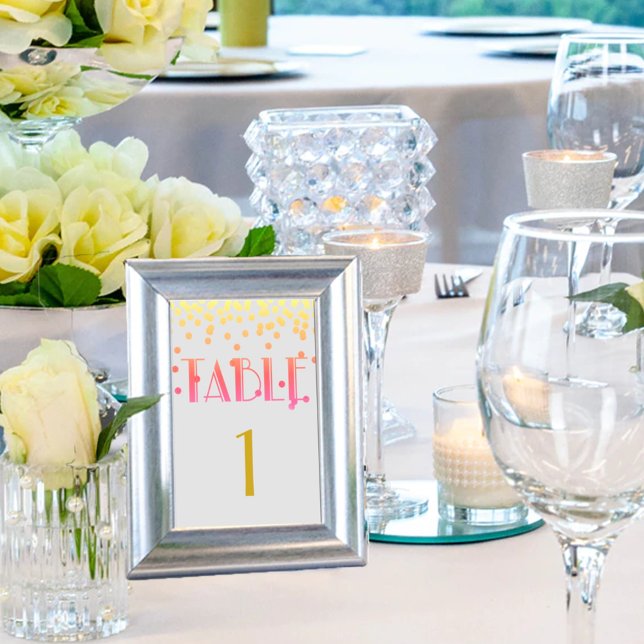 Numeração De Mesa Chá de Bolinhas Ipanema Flamingo (Criador carregado)