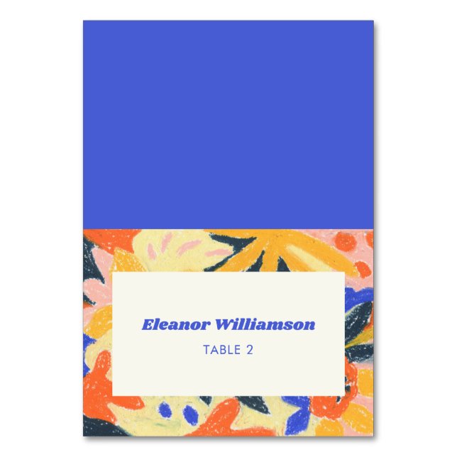 Numeração De Mesa Chá de fraldas Botânico Abstrato de Artéria Retroa (Frente)