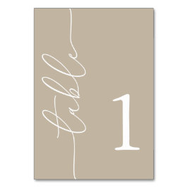 Numeração De Mesa Chá de fraldas frente e verso