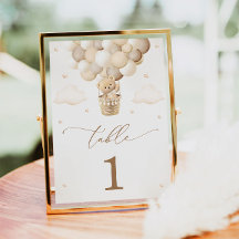 Chá de fraldas neutro do Urso do Teddy