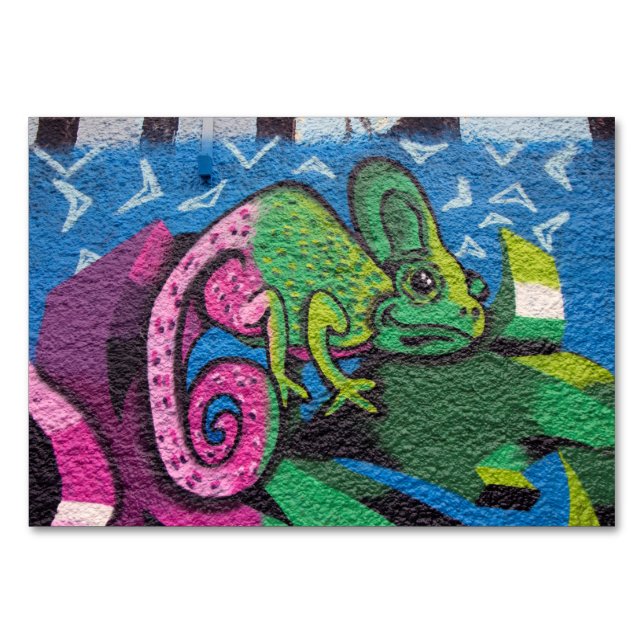 Numeração De Mesa Chamada Colorida de Grafite (Frente)