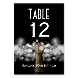 Numeração De Mesa Champanhe no Número da Tabela de Livros Pretos e B