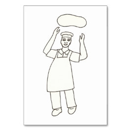 Numeração De Mesa Chef Tossing Pizza Reading Flashcards para Adultos