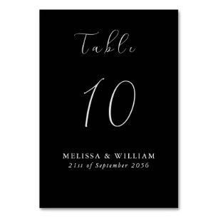 Numeração De Mesa Chic Black Casamento