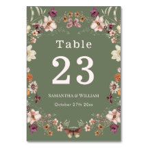 Chic Boho Wildflower Rustic Sage Casamento Verde