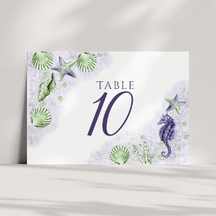 Numeração De Mesa Chic costal   Roxo e Verde limão