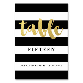 Numeração De Mesa Chic Dourado | Números de tabela de distribuição a