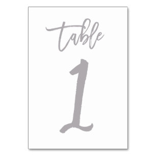 Numeração De Mesa Chic Lettered Table Number Prata   MESA 1