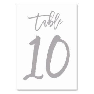 Numeração De Mesa Chic Lettered Table Number Prata   Mesa 10