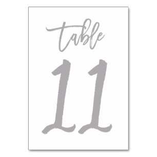 Numeração De Mesa Chic Lettered Table Number Prata Mesa 11