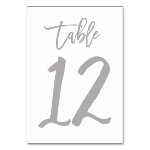 Numeração De Mesa Chic Lettered Table Number Prata Mesa 12