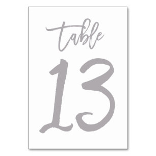 Numeração De Mesa Chic Lettered Table Number Prata Mesa 13