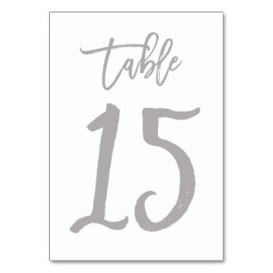 Numeração De Mesa Chic Lettered Table Number Prata Mesa 15
