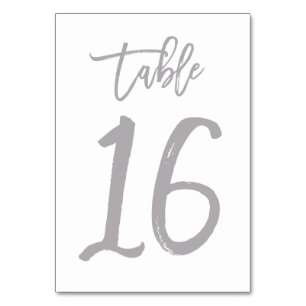 Numeração De Mesa Chic Lettered Table Number Prata Mesa 16