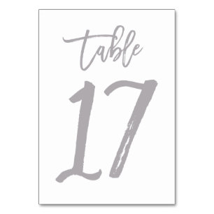 Numeração De Mesa Chic Lettered Table Number Prata Mesa 17