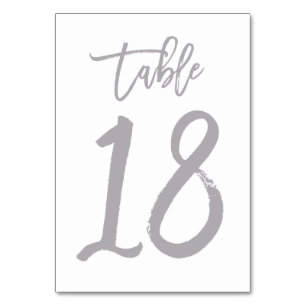 Numeração De Mesa Chic Lettered Table Number Prata   Mesa 18