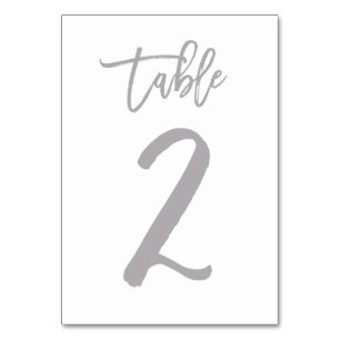 Numeração De Mesa Chic Lettered Table Number Prata MESA 2