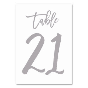 Numeração De Mesa Chic Lettered Table Number Prata Mesa 21