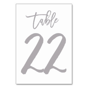 Numeração De Mesa Chic Lettered Table Number Prata Mesa 22
