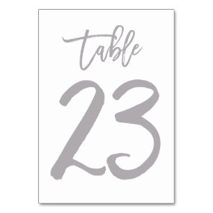 Numeração De Mesa Chic Lettered Table Number Prata Mesa 23
