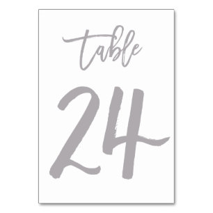 Numeração De Mesa Chic Lettered Table Number Prata Mesa 24