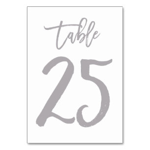 Numeração De Mesa Chic Lettered Table Number Prata Mesa 25