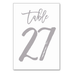 Numeração De Mesa Chic Lettered Table Number Prata Mesa 27